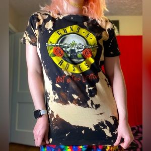 Guns N’ Roses bleached tie dye your dates T-shirt